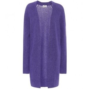 Acne Studios Raya Short Violet Mohair Cardigan